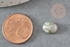 Cabochon ovale agate mousse verte naturelle,10x8mm, x1 (G1865)