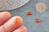 Cabochon ovale agate naturelle orange 8x6mm, x1 (G6749)