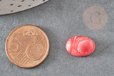 Cabochon ovale agate rayée naturelle 14x10mm, x1 (G2608)