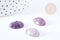 Cabochon ovale améthyste naturelle facetté 18x13mm, x1 (G8665)