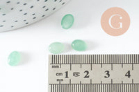 Cabochon ovale aventurine naturelle 8x6mm, création bijoux pierre naturelle, x1 (G10179)
