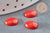 Cabochon ovale corail naturel teinté rouge 10x6mm, x1 G6750