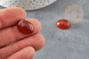 Cabochon ovale cornaline naturelle orange 13x18mm, x1 (G4482)