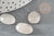 Cabochon ovale cristal de roche nature 18x13mm, x1 (G2256)