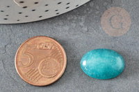 Cabochon ovale en jade naturel vert aqua 13x18mm, x1 (G2480)