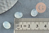 Cabochon ovale jade blanc naturel 10x8mm, x1 (G9512)