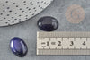 Cabochon ovale jade naturel bleu marine 16 x12mm, x1 (G2932)