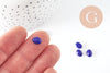 Cabochon ovale jade naturel bleu roi 8x6mm, x1 (G10122)