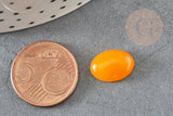 Cabochon ovale jade naturel jaune 14x10mm, x1 (G2607)