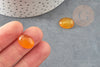 Cabochon ovale jade naturel jaune 16 x12mm, x1 (G2035)