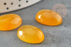 Cabochon ovale jade naturel jaune translucide 18x13mm, x1 (G2683)