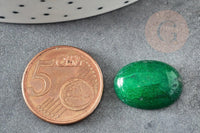Cabochon ovale jade naturel marbré vert 18 x13mm, x1 (G2064)