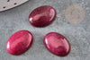 Cabochon ovale jade naturel rouge bordeau 18 x13mm, x1 (G0608)