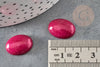 Cabochon ovale jade naturel rouge magenta 18 x13mm, x1 (G2695)