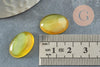 Cabochon ovale jade naturel teinté jaune 18x13mm, x1 (G9515)