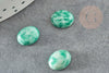 Cabochon ovale jaspe blanc vert naturel 8x10mm, x1 (G2450)