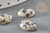 Cabochon ovale jaspe dalmatien naturel 10x14mm, x1 (G1568)