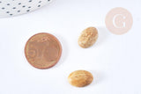 Cabochon ovale jaspe paysage naturel 14x10mm, x1 (G8660)