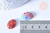 Cabochon ovale millefiori tailles variées 10-18mm, x10 (G8701)