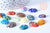 Cabochon ovale millefiori tailles variées 10-18mm, x10 (G8701)