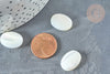 Cabochon ovale nacre blanche 18x13x4.5mm, x1 (G7376)