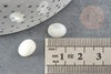 Cabochon ovale nacre blanche naturelle 10x8mm, x1 (G0372)