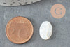 Cabochon ovale nacre blanche naturelle gravé Vierge Marie 14x10mm, x1 (G9625)