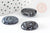 Cabochon ovale obsidienne neige naturelle 20x15mm, x1 (G2229)