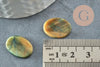 Cabochon ovale œil de tigre naturel marron ovale plat 13x18mm, x1 (G9969)