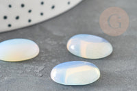Cabochon ovale opalite blanche 18x13mm, x1 (G0480)
