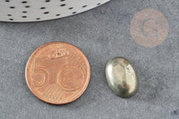 Cabochon ovale pyrite grise naturelle 14 x10mm, x1 (G2224)