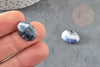 Cabochon ovale sodalite bleue naturelle 13x18mm, x1 (G2659)
