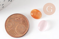 Cabochon ovale verre oeil de chat multicolore 10x8mm, x20 ou x50 (G0125)