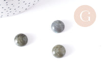 Cabochon rond Labradorite naturelle rond 14x8mm, x1 (G8942)