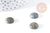 Cabochon rond Labradorite naturelle rond 14x8mm, x1 (G8942)
