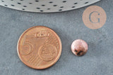 Cabochon rond Rhodochrosite naturelle 8mm, x1 (G8655)