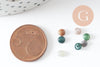 Cabochon rond agate indienne naturelle 4mm, x1 (G10030)