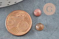 Cabochon rond agate indienne naturelle 6mm, x1 (G1979)