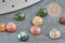 Cabochon rond agate indienne naturelle 6mm, x1 (G1979)
