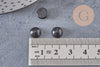 Cabochon rond agate naturelle noire x1 (G1869)