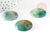 Cabochon rond agate naturelle verte 24mm, x1 (G2645)