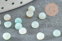 Cabochon rond amazonite naturelle 4mm, x1 (G4225)