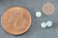 Cabochon rond amazonite naturelle 4mm, x1 (G4225)