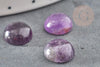 Cabochon rond améthyste naturelle 10mm, x1 (G0318)