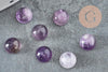 Cabochon rond amethyste naturelle 6mm, x1 (G0177)
