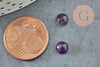 Cabochon rond amethyste naturelle 6mm, x1 (G0177)