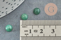 Cabochon rond aventurine naturelle 6mm, x1 (G8662)