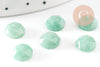 Cabochon rond aventurine naturelle facetté 7.5mm, x1 (G9374)