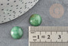 Cabochon rond aventurine verte naturelle 12mm, x1 (G1927)