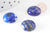 Cabochon rond bleu lapis lazulis naturel 14mm, x1 (G2596)